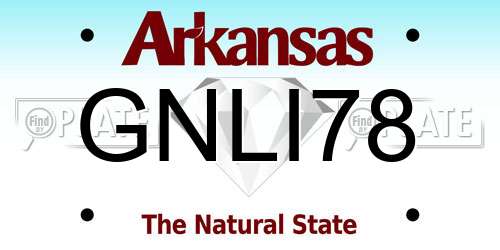 GNLI78 Arkansas License Plate