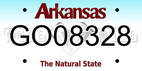 GO08328 Arkansas License Plate