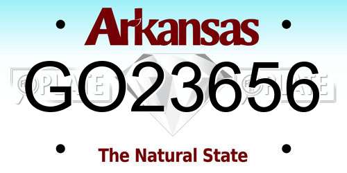 GO23656 Arkansas License Plate