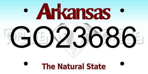 GO23686 Arkansas License Plate