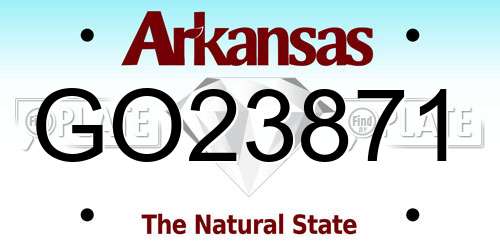 GO23871 Arkansas License Plate