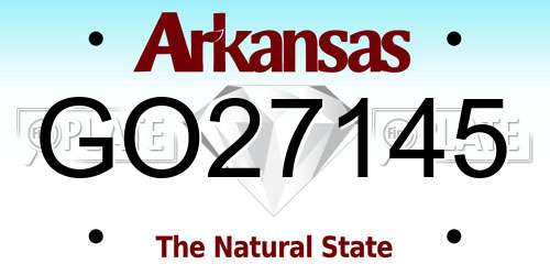 GO27145 Arkansas License Plate
