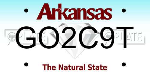GO2C9T Arkansas License Plate