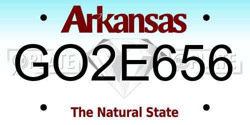 GO2E656 Arkansas License Plate