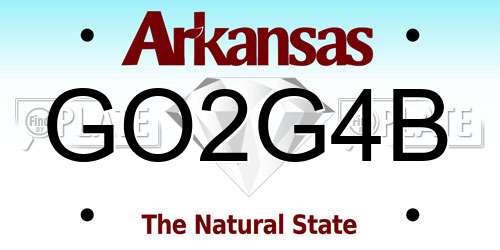 GO2G4B Arkansas License Plate