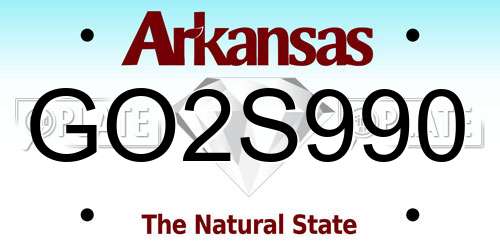 GO2S990 Arkansas License Plate