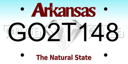 GO2T148 Arkansas License Plate