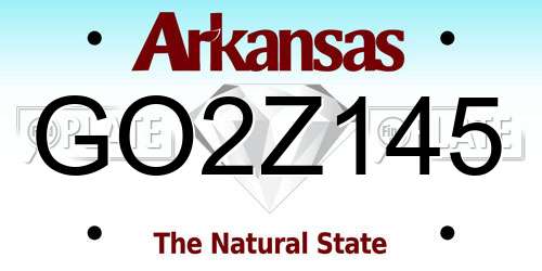 GO2Z145 Arkansas License Plate