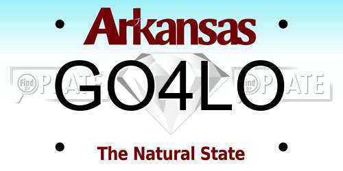 GO4LO Arkansas License Plate