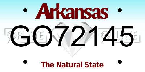 GO72145 Arkansas License Plate