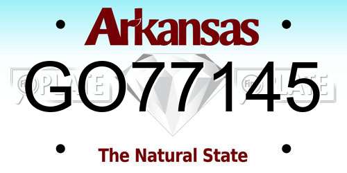 GO77145 Arkansas License Plate