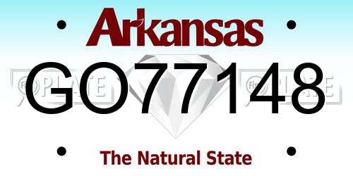 GO77148 Arkansas License Plate