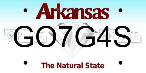 GO7G4S Arkansas License Plate