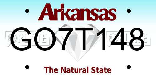 GO7T148 Arkansas License Plate