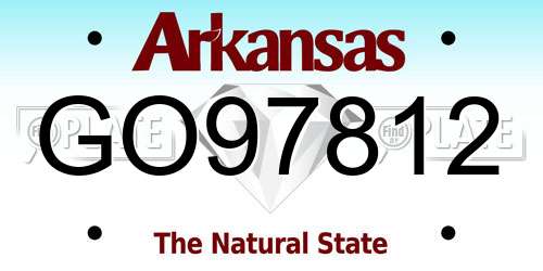 GO97812 Arkansas License Plate