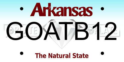 GOATB12 Arkansas License Plate