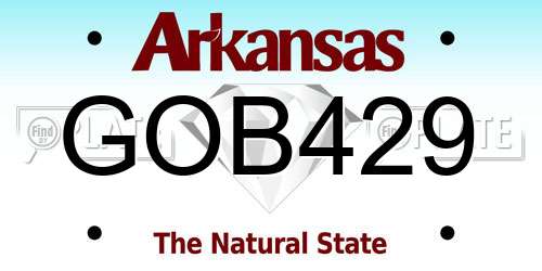 GOB429 Arkansas License Plate