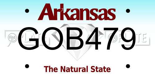 GOB479 Arkansas License Plate