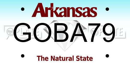 GOBA79 Arkansas License Plate