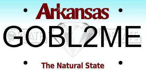GOBL2ME Arkansas License Plate