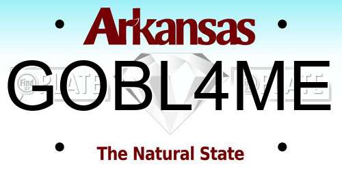 GOBL4ME Arkansas License Plate