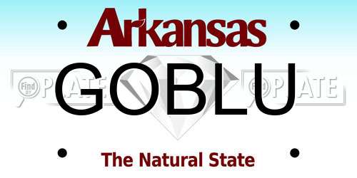 GOBLU Arkansas License Plate