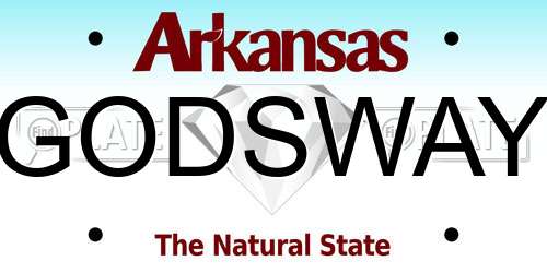 GODSWAY Arkansas License Plate