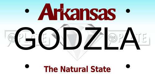 GODZLA Arkansas License Plate