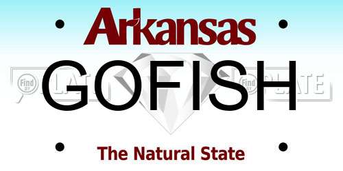 GOFISH Arkansas License Plate