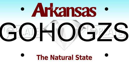 GOHOGZS Arkansas License Plate