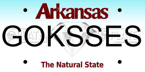 GOKSSES Arkansas License Plate