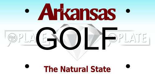 GOLF Arkansas License Plate