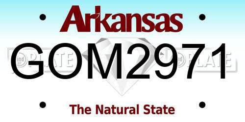 GOM2971 Arkansas License Plate