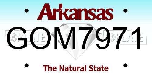 GOM7971 Arkansas License Plate