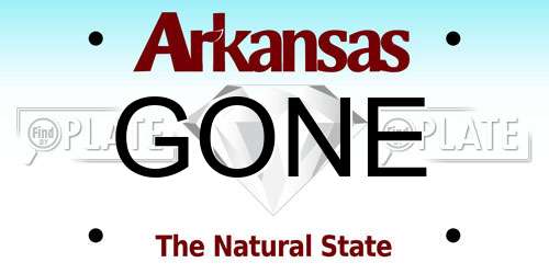 GONE Arkansas License Plate