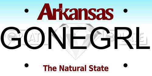GONEGRL Arkansas License Plate