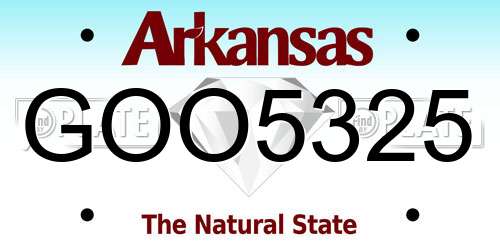 GOO5325 Arkansas License Plate