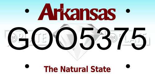 GOO5375 Arkansas License Plate