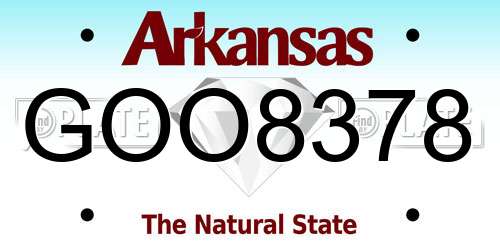 GOO8378 Arkansas License Plate
