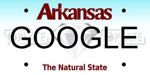GOOGLE Arkansas License Plate