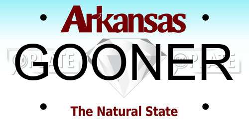 GOONER Arkansas License Plate