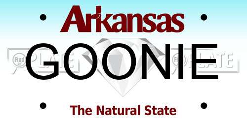 GOONIE Arkansas License Plate