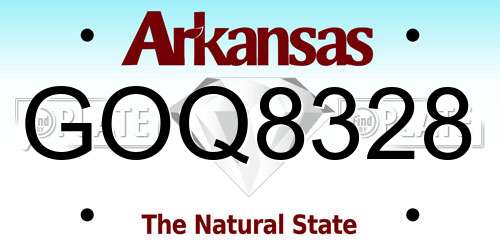 GOQ8328 Arkansas License Plate