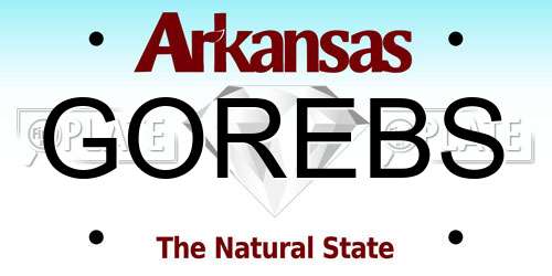 GOREBS Arkansas License Plate