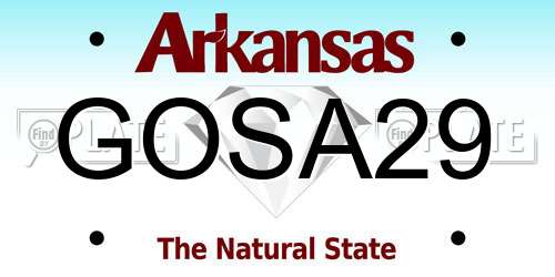 GOSA29 Arkansas License Plate