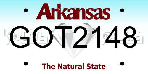 GOT2148 Arkansas License Plate