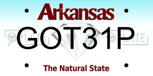 GOT31P Arkansas License Plate
