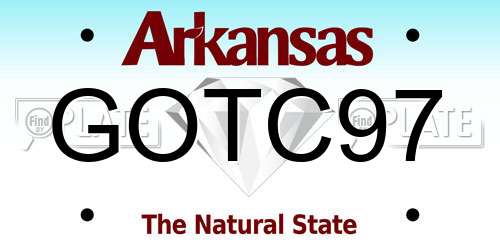 GOTC97 Arkansas License Plate