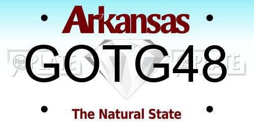 GOTG48 Arkansas License Plate