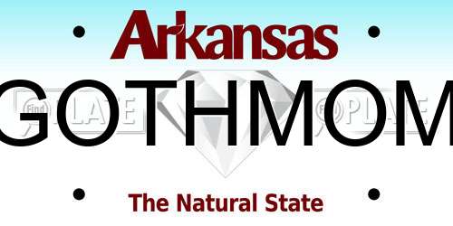GOTHMOM Arkansas License Plate